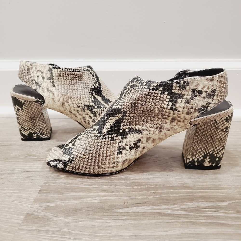 Via Spiga Elma Roccia Python Snake Sandals Size 10 - Picture 4 of 8